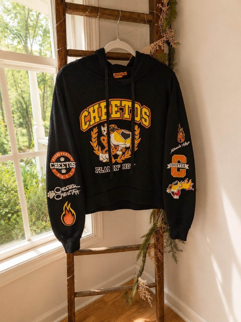 Cheetos Black Graphic Hoodie Sweater